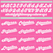 Load image into Gallery viewer, Custom Pink White Authentic Baseball Jersey