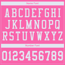Load image into Gallery viewer, Custom Pink White Mesh Authentic Football Jersey