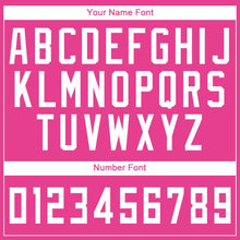 Load image into Gallery viewer, Custom Pink White Round Neck Suit Basketball Jersey