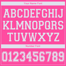 Load image into Gallery viewer, Custom Pink White V-Neck Basketball Jersey