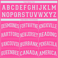 Load image into Gallery viewer, Custom Pink White V-Neck Basketball Jersey