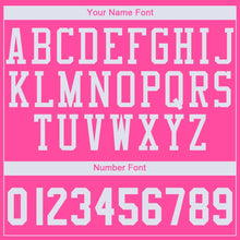 Load image into Gallery viewer, Custom Pink White Round Neck Basketball Jersey
