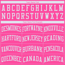 Load image into Gallery viewer, Custom Pink White Round Neck Basketball Jersey