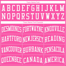 Load image into Gallery viewer, Custom Pink White Round Neck Suit Basketball Jersey