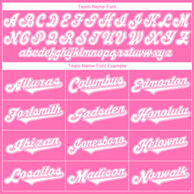 Load image into Gallery viewer, Custom Pink White-Pink Authentic Throwback Rib-Knit Baseball Jersey Shirt