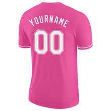 Load image into Gallery viewer, Custom Pink White Performance T-Shirt