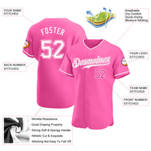 Load image into Gallery viewer, Custom Pink White Authentic Baseball Jersey