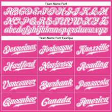 Load image into Gallery viewer, Custom Pink White Authentic Baseball Jersey
