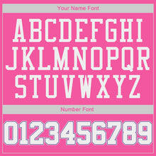 Load image into Gallery viewer, Custom Pink White-Purple Authentic Throwback Basketball Jersey