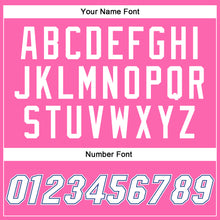 Load image into Gallery viewer, Custom Pink White-Royal Authentic Throwback Basketball Jersey
