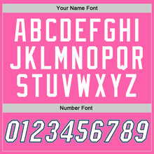 Load image into Gallery viewer, Custom Pink White-Light Blue Authentic Throwback Basketball Jersey