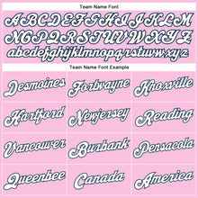 Load image into Gallery viewer, Custom Light Pink White-Light Blue Authentic Throwback Basketball Jersey