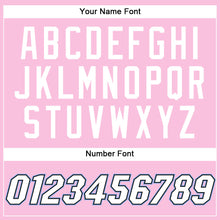 Load image into Gallery viewer, Custom Light Pink White-Light Blue Authentic Throwback Basketball Jersey