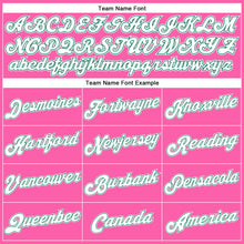 Load image into Gallery viewer, Custom Pink White Pinstripe White-Kelly Green Authentic Basketball Jersey