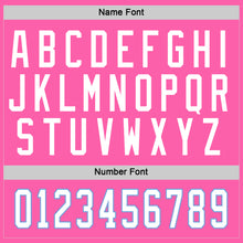 Load image into Gallery viewer, Custom Pink White-Light Blue Hockey Jersey