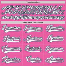 Load image into Gallery viewer, Custom Pink White-Light Blue Authentic Baseball Jersey