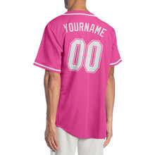 Load image into Gallery viewer, Custom Pink White Authentic Baseball Jersey