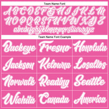 Load image into Gallery viewer, Custom Pink White Authentic Baseball Jersey