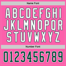 Load image into Gallery viewer, Custom Pink Green-White Hockey Jersey