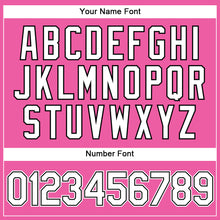 Load image into Gallery viewer, Custom Pink White-Black Authentic Baseball Jersey