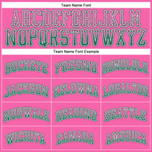 Load image into Gallery viewer, Custom Pink Kelly Green-White Authentic Drift Fashion Baseball Jersey