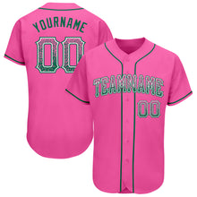 Load image into Gallery viewer, Custom Pink Kelly Green-White Authentic Drift Fashion Baseball Jersey