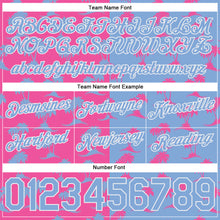 Load image into Gallery viewer, Custom Pink Light Blue-White 3D Pattern Design Palm Trees Authentic Basketball Shorts