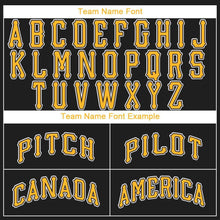 Load image into Gallery viewer, Custom Black Gold-White Baseball Jersey
