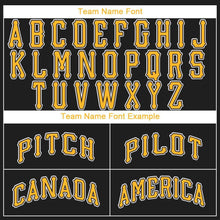 Load image into Gallery viewer, Custom Black Gold-White Baseball Jersey
