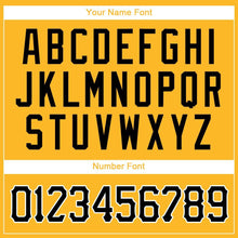 Load image into Gallery viewer, Custom Gold Black-White Baseball Jersey