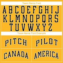 Load image into Gallery viewer, Custom Gold Black-White Baseball Jersey