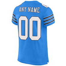 Load image into Gallery viewer, Custom Powder Blue White-Navy Mesh Authentic Football Jersey