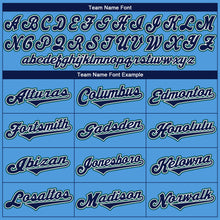 Load image into Gallery viewer, Custom Powder Blue Navy-Teal Authentic Baseball Jersey