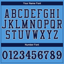 Load image into Gallery viewer, Custom Powder Blue Navy-Gray Authentic Baseball Jersey