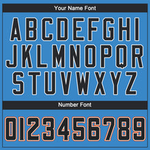 Load image into Gallery viewer, Custom Powder Blue Black-Orange Performance T-Shirt