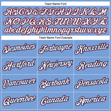 Load image into Gallery viewer, Custom Powder Blue White-Red Performance T-Shirt