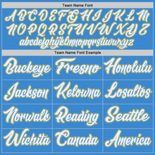 Load image into Gallery viewer, Custom Powder Blue White-Gold Authentic Baseball Jersey