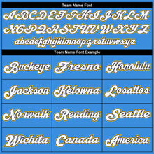 Load image into Gallery viewer, Custom Powder Blue White-Navy Mesh Authentic Throwback Football Jersey