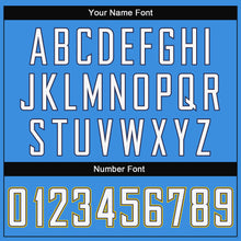 Load image into Gallery viewer, Custom Powder Blue White-Navy Mesh Authentic Throwback Football Jersey