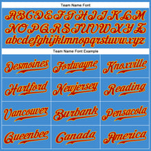 Load image into Gallery viewer, Custom Powder Blue Red Pinstripe Red-Gold Authentic Baseball Jersey