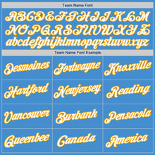 Load image into Gallery viewer, Custom Powder Blue White-Gold Authentic Baseball Jersey