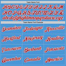 Load image into Gallery viewer, Custom Powder Blue Red-White Performance T-Shirt