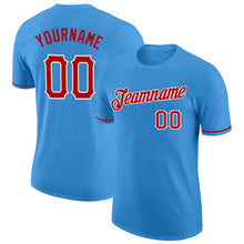 Load image into Gallery viewer, Custom Powder Blue Red-White Performance T-Shirt
