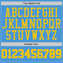 Load image into Gallery viewer, Custom Powder Blue Gold Performance T-Shirt