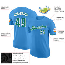 Load image into Gallery viewer, Custom Powder Blue Kelly Green-White Performance T-Shirt