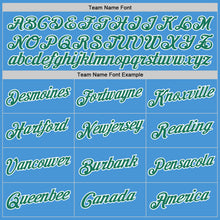 Load image into Gallery viewer, Custom Powder Blue Kelly Green-White Performance T-Shirt