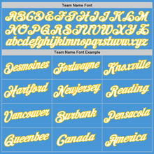 Load image into Gallery viewer, Custom Powder Blue White-Gold Performance T-Shirt