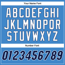 Load image into Gallery viewer, Custom Powder Blue Navy-White Authentic Baseball Jersey