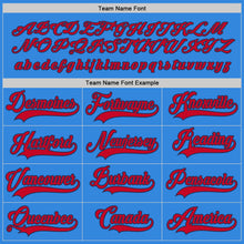 Load image into Gallery viewer, Custom Powder Blue Red-Navy Hockey Jersey