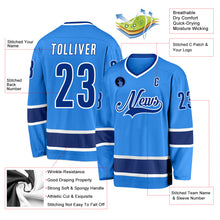 Load image into Gallery viewer, Custom Powder Blue Royal-White Hockey Jersey